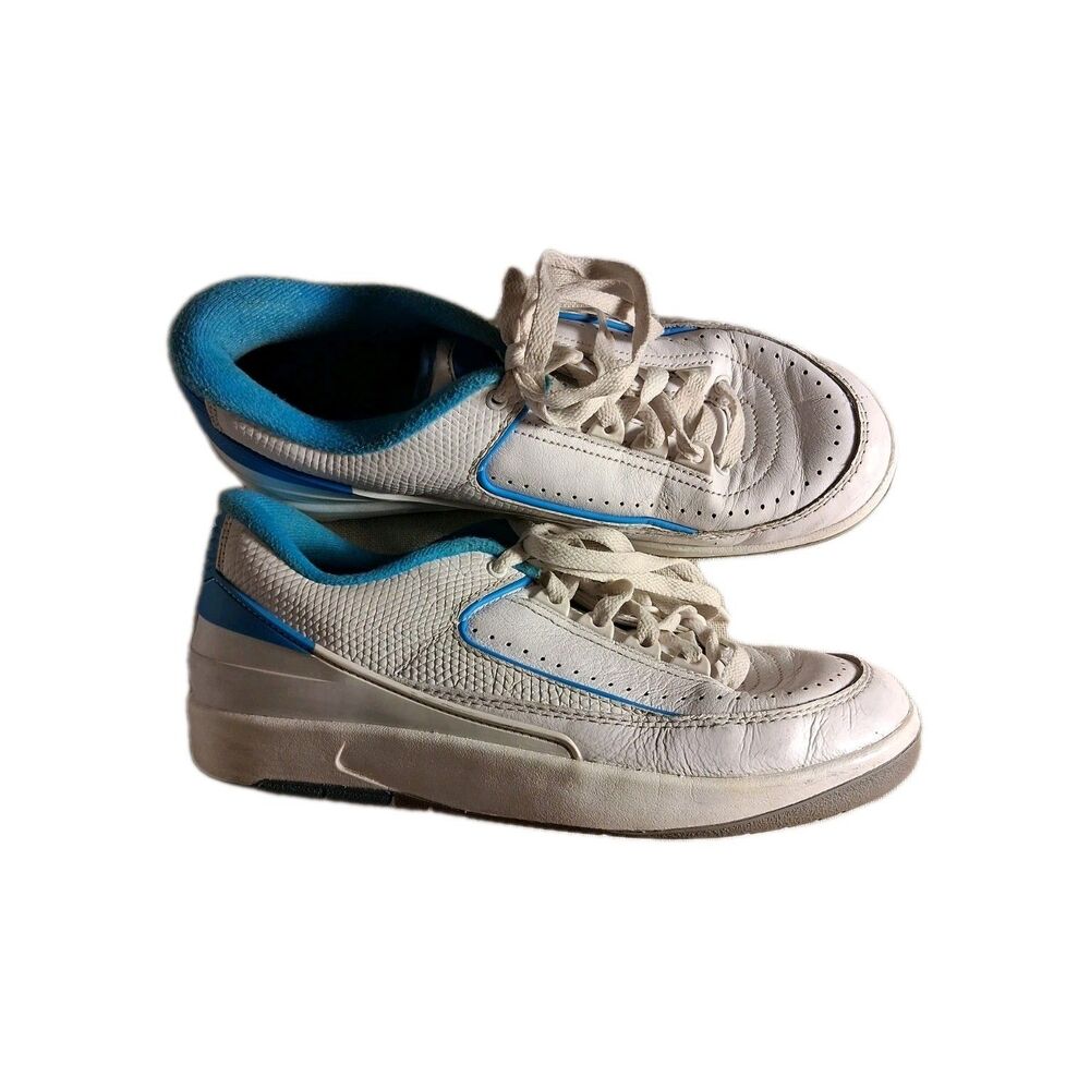 Jordan Air Jordan 2 Retro White Blue 6.5Y Unisex Kids Leather Sneaker FJ6869-104